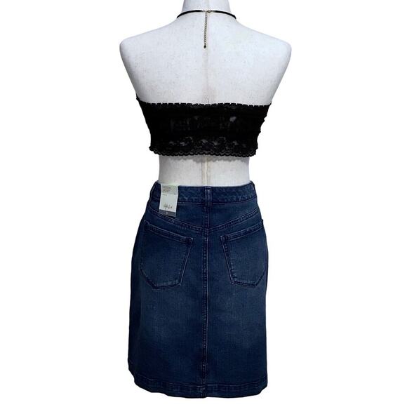 Style & Co NWT Medium Wash Mini Jean Skirt Women 4 - Picture 8 of 16